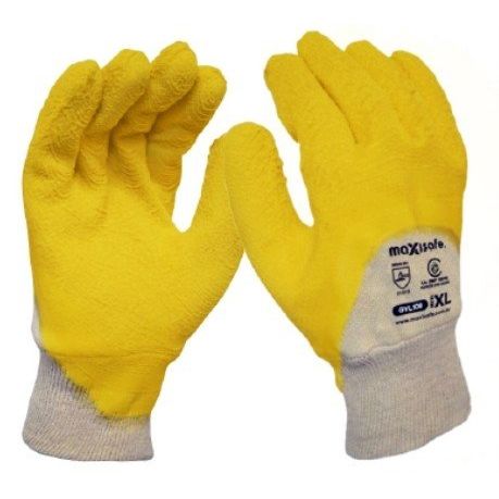 Maxisafe - Premium Yellow Latex Coated Glass Gripper Glove | GYL108-01
