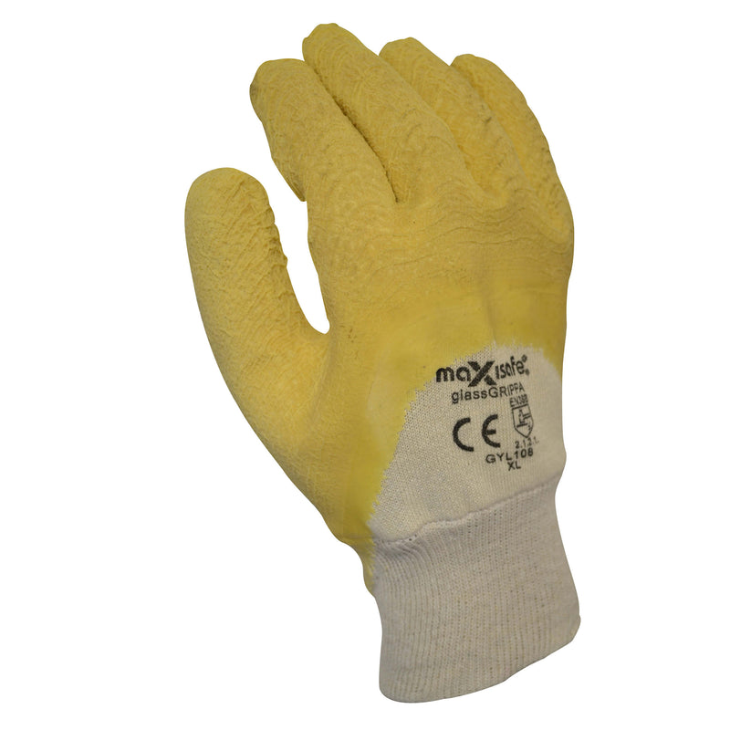 Maxisafe - Premium Yellow Latex Coated Glass Gripper Glove | GYL108-01