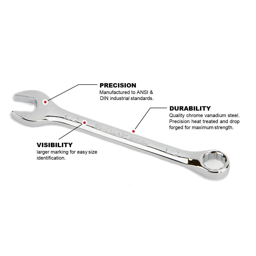 BBI - Proferred Combination Wrench 1/2" Chrome Finish | T46011