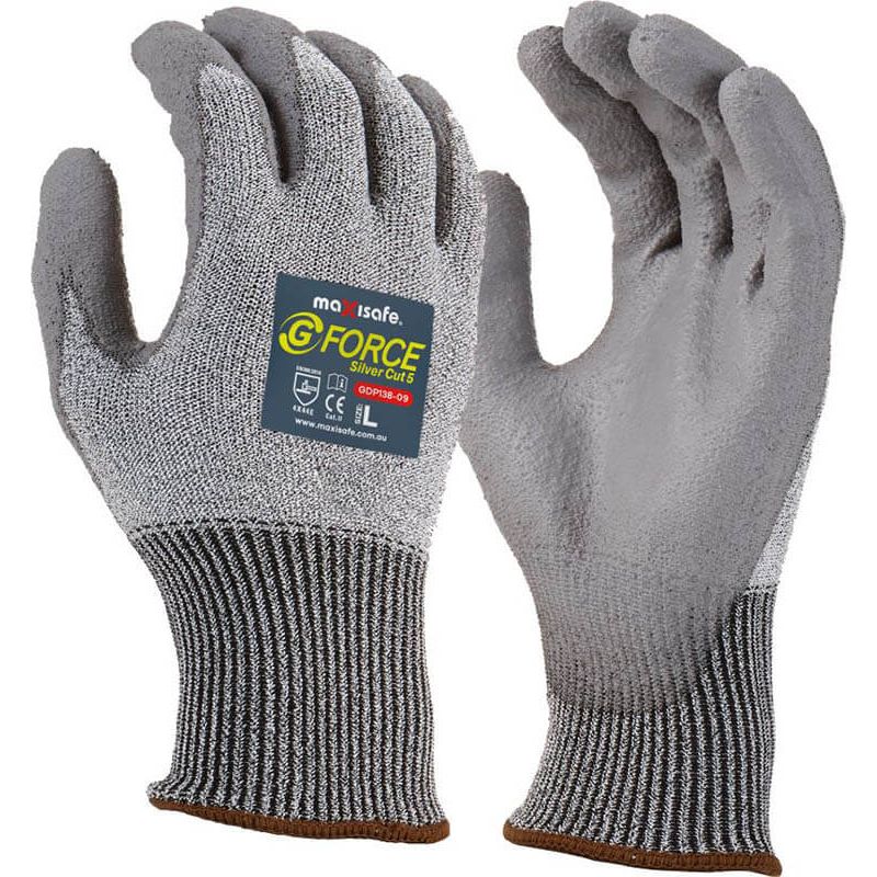 Maxisafe - G-Force Silver Cut E Glove - Retail Carded - Large | GDP138-09C-01